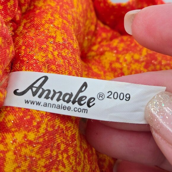 Annalee 2009 Moonlight Witch Cat On Pillow Halloween Black Orange Kitten Doll - Picture 13 of 14